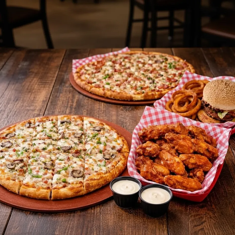 Indo-Canadian fusion pizza and tandoori wings delivered to Rutherford from Uniq Pizza Cavanagh